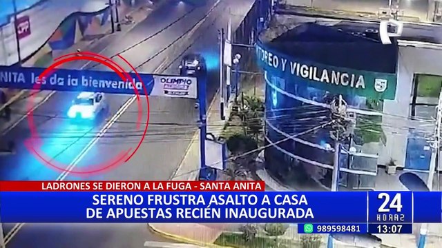 Sereno impide robo de 14 monitores de una casa de apuestas en Santa Anita