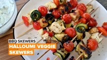 Did somebody say BBQ? Halloumi veggie skewers