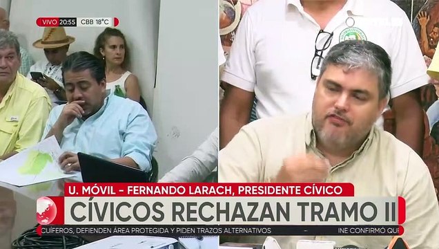 Cívicos cruceños rechazan construcción de tramo carretero que pasa por el acuífero