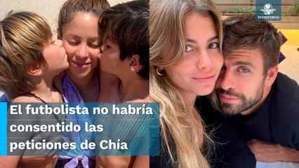 Clara Chía molesta con Piqué por cláusula de la custodia de sus hijos con Shakira