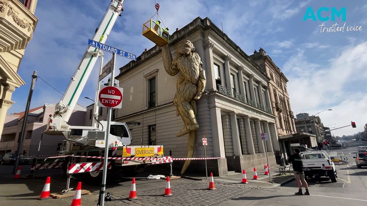 Giant monkey comes to life for the 2023 Ballarat International Foto Biennale - The Courier - August 24, 2023