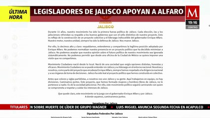 MC respalda decisión de Enrique Alfaro sobre dejar de participar en el partido político