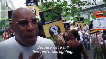 'We're still fighting': striking actors march in New York