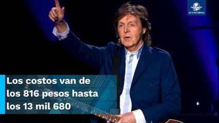 Filtran lista de precios para el concierto de Paul McCartney