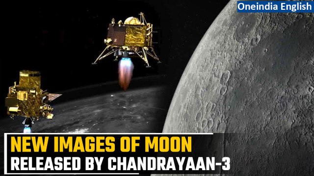 Chandrayaan-3 releases new images of lunar surface after successful landing | Oneindia News