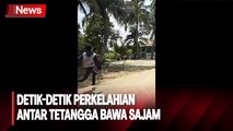 Viral! Detik-Detik Perkelahian Antar Tetangga di Palembang Sampai Bawa Sajam