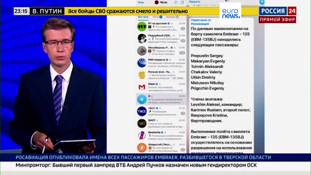 "Погиб в результате действий предателей России": смерть Евгения Пригожина подтверждена