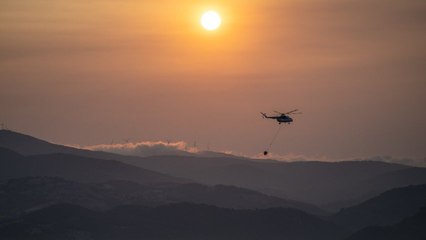 Çanakkale'de yanan bölge böyle görüntülendi