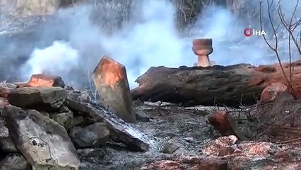 Çanakkale'deki orman yangınında acı tablo! Alevlerin sardığı köyden geriye bu kareler kaldı