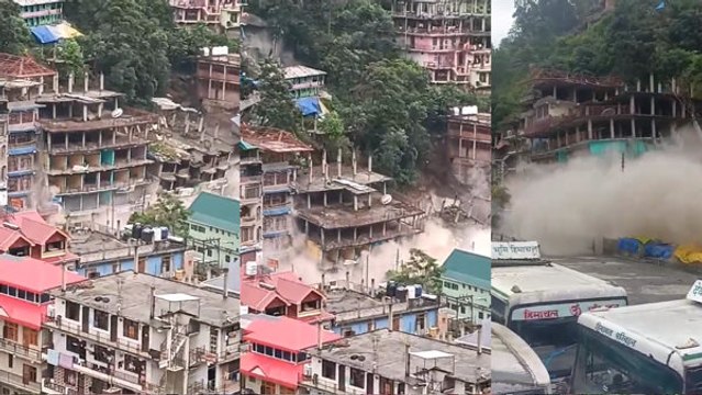 Himachal: कुल्लू में ताश के पत्तों की तरह ढह गई तीन बहुमंजिला बिल्डिंग, चारों तरफ मची अफरा-तफरी