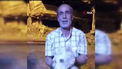 Erzurum'da köye inen ayı yavrusu annesine götürüldü