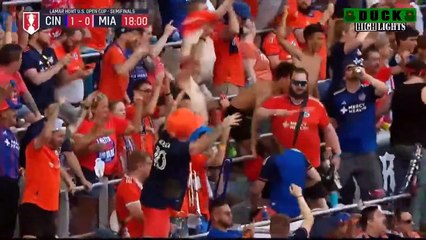 Inter Miami vs Cincinnati 3-3 (PEN 5-4) Highlights & All Goals 2023 Messi 2 Assist