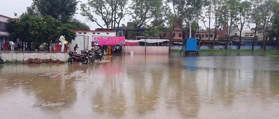 झमाझम बारिश से बाजार में जलभराव, जगर बांध में आया महज 1.2 फीट पानी