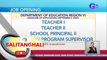 DepEd Region VI, bukas para sa ilang trabaho | BT