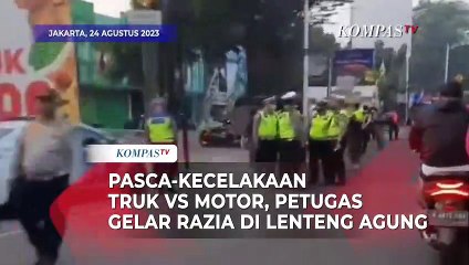 Pasca-Kecelakaan Truk Tabrak Tujuh Motor, Petugas Gelar Razia di Lenteng Agung
