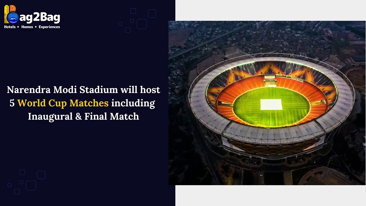 Cricket World Cup 2023 _ Hotels near Narendra Modi Stadium _ Hotel Booking App - Bag2Bag