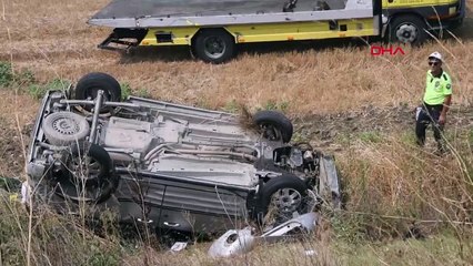 Çorlu'da Şarampole Devrilen Araçta 1 Çocuk Hayatını Kaybetti