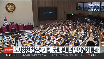 '수해 예방' 도시하천 침수방지법, 국회 본회의 만장일치 통과