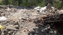 Kahramanmaraş depremlerinde evleri yıkılan aile kendi imkanlarıyla barakada yaşıyor