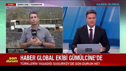 Yunanistan'da alevlerle mücadele 6. gününde... Yangın Batı Trakya'da Türklerin yaşadığı köylere ulaştı