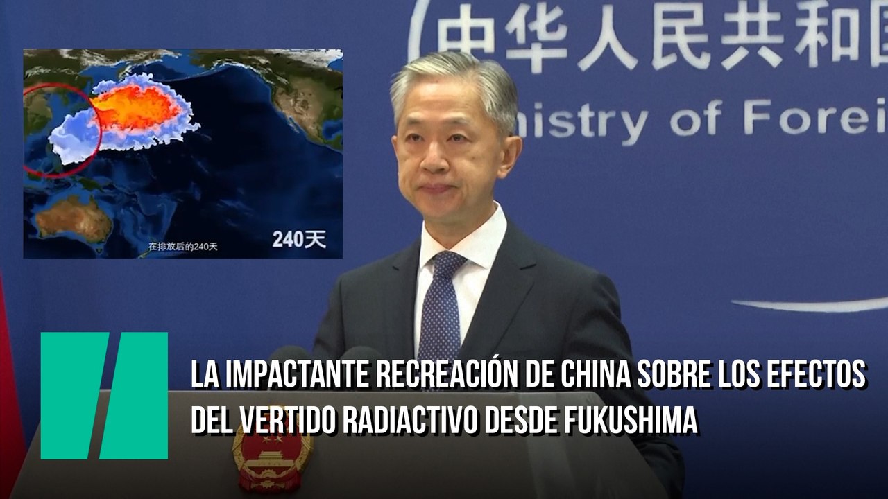 La impactante recreación de China sobre los efectos del vertido radiactivo desde Fukushima