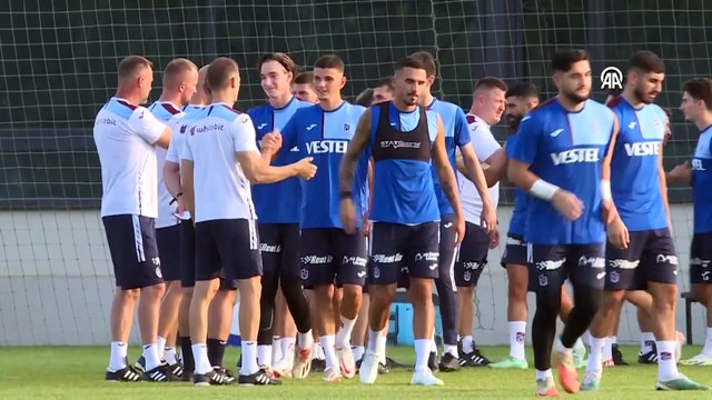 TRABZON - Trabzonspor, Çaykur Rizespor maçı hazırlıklarına devam etti