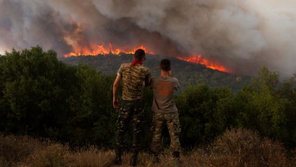 Así continúan los incendios de Grecia