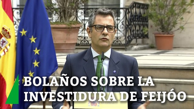 Bolaños afirma que es inaceptable que el PP busque la traición de diputados del PSOE