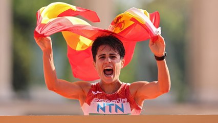 María Pérez, doble campeona de atletismo, se queja de la visibilidad de su victoria y de la de su compañero Álvaro Martín