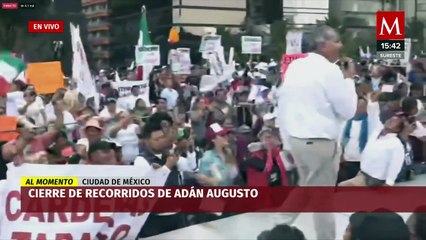 Adán Augusto López finaliza asambleas en el Monumento a la Revolución
