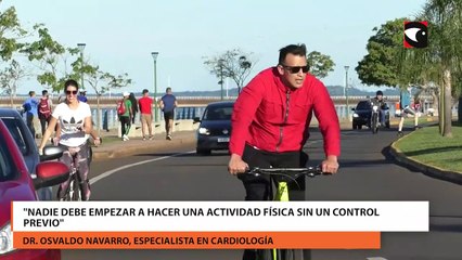 Dr. Osvaldo Navarro, manifestó los gimnasios deberían pedir certificado médico