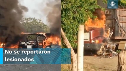 Grupos criminales  incendian comercios y vehículos en Apatzingán