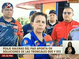 Cojedes | Peaje Galeras del Pao genera soluciones viales en las troncales 008 y 013