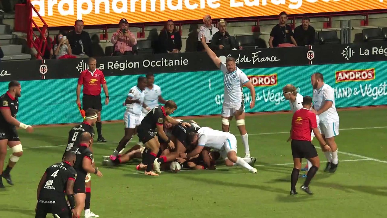 TOP 14 - Essai de Sofiane GUITOUNE 2 (ST) - Stade Toulousain - Montpellier Hérault Rugby - Saison 2023-2024