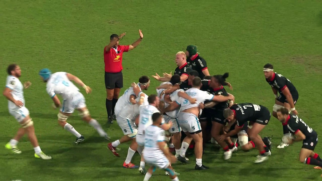 TOP 14 - Essai de Pierre-Louis BARASSI (ST) - Stade Toulousain - Montpellier Hérault Rugby - Saison 2023-2024