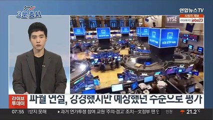 [3분증시] 뉴욕증시, 파월 '예상한 매파' 평가에 상승…다우 0.7%↑
