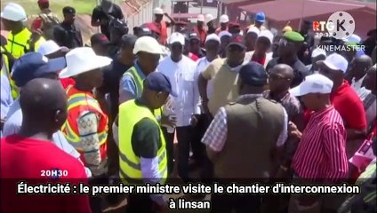 Électricité : le premier ministre visite le chantier d'interconnexion à linsan.