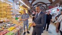 Edirne Valisi Yunus Sezer, Arasta Çarşısı'nda esnafın bereket duasına katıldı