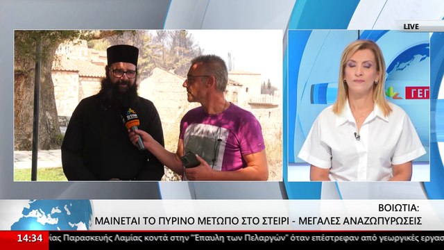O ηγούμενος του Οσίου Λουκά στη Βοιωτία, απευθύνει έκκληση για βοήθεια, μετά τις ζημιές της μεγάλης φωτιάς