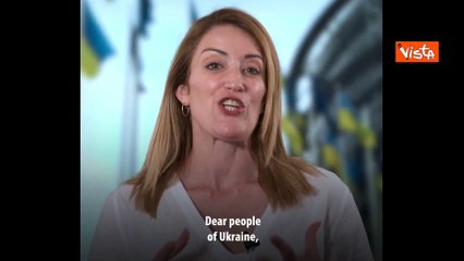 Il messaggio di Metsola per la giornata dell'indipendenza ucraina: "Vi auguro un futuro europeo"