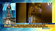 SMP: vecinos denuncian constantes enfrentamientos entre barristas en la zona