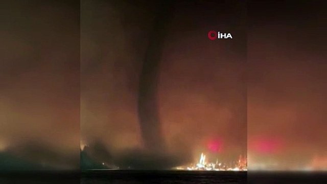 Alev alev yanıyor! Orman yangınında ateş hortumu çıktı