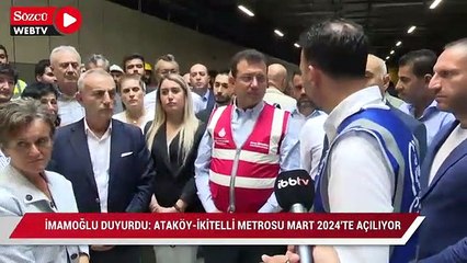 Télécharger la video: İmamoğlu duyurdu: Ataköy-İkitelli metrosu mart 2024’te açılıyor