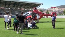 Amasya'da doğum yapan kadın ambulans helikopterle Samsun'a sevk edildi