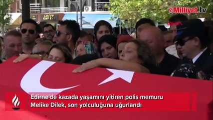 Polis memuru Melike Dilek'e veda! Anne ayakta duramadı
