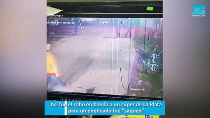 Así fue el robo en banda a un súper de La Plata: para un empleado fue "saqueo"