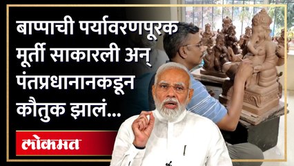 पुण्यात पर्यावरणपूरक बाप्पांची मूर्ती साकारली, शहरात 'त्या'  पेटंटचीच चर्चा...