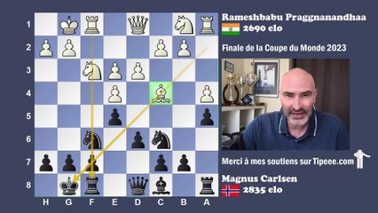 Finale de la coupe du monde d'échecs : Carlsen vs Pragg