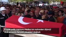 Kazada yaşamını yitiren polis memuru Melike, Balıkesir'de toprağa verildi