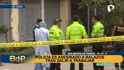 SMP: policía es asesinado a balazos cuando salía de su casa a trabajar